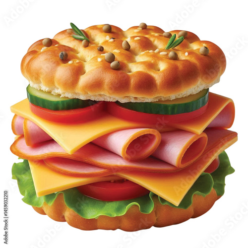 Ham And Cheese Biscuit Sandwich