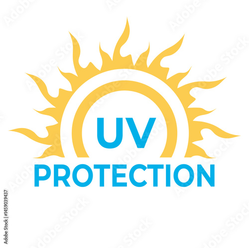 UV protection icon. UV radiation icon. Ultraviolet symbol. Sun uv protection icons. Vector pictogram of sunscreen spf. Skincare illustration, sign for cosmetics packaging. SPF 50+РА++++