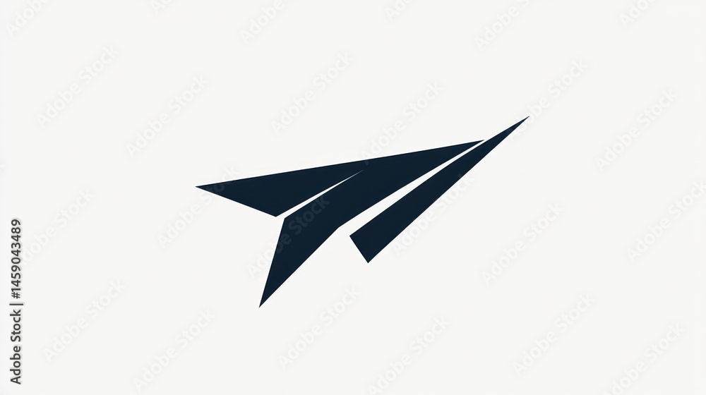 Simple paper airplane design against plain background. Possible stock photo use Simple paper airplane design against plain background. Possible stock photo use