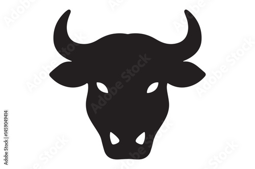 Bull head graphic element for bold and confident branding