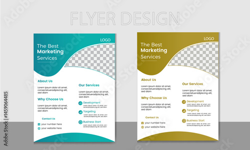 Flyer Design , Corporate Flyer , Modern And Clean Flyer Design , Color Verification Flyer , Creative Colorful business template design set , vector template , business flyer , abstract flyer design .