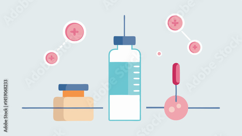 Exosomes in a Vial A simple representation of a vial labeled Exosomes illustrating how it appears before being applied to the skin after microneedling.