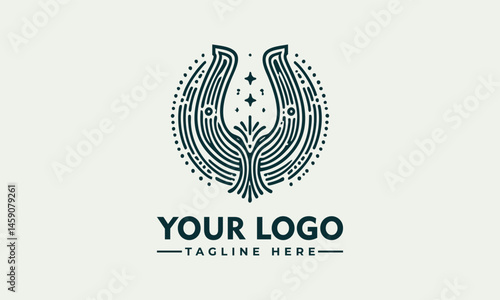 Ornate Metallic Horseshoe with Decorative Swirls and Studs Symbolizing Luck and Tradition. Decorative Object Concept