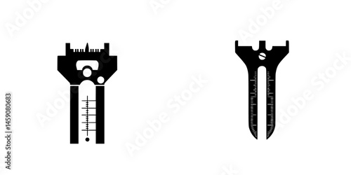 Measuring tool with flat black design for precision in various applications and industries