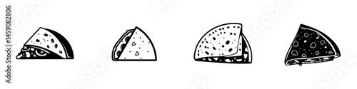 Illustration of various taco styles showcasing unique shapes and fillings