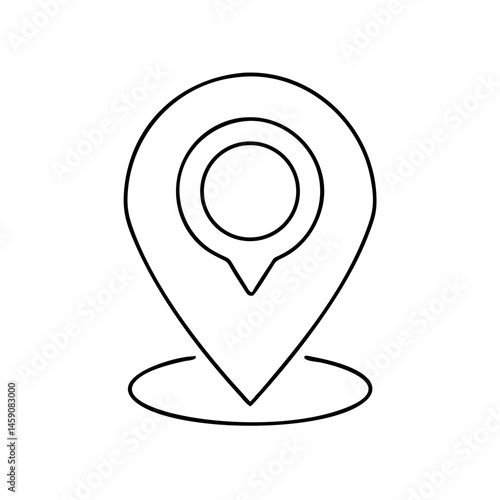 Free Download Location pin icon in thin line style design   - GFXLoad
