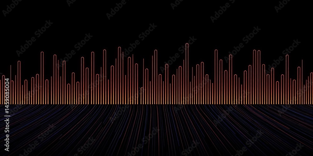 Abstract black wave lines, digital equalizer frequency track, stylized art vector background, stylish, music