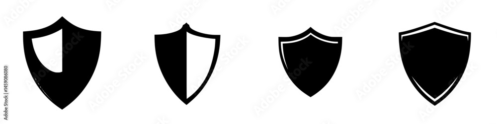 Different styles of shields displayed in a row, showcasing unique designs and forms for potential use in art or design projects Different styles of shields displayed in a row, showcasing unique designs and forms for potential use in art or design projects