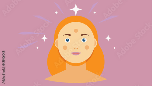 Glow Indicators An illustration of a glowing skin surface after using the nanotech peel with sparkles emphasizing the fresh bright complexion achieved through the treatment.
