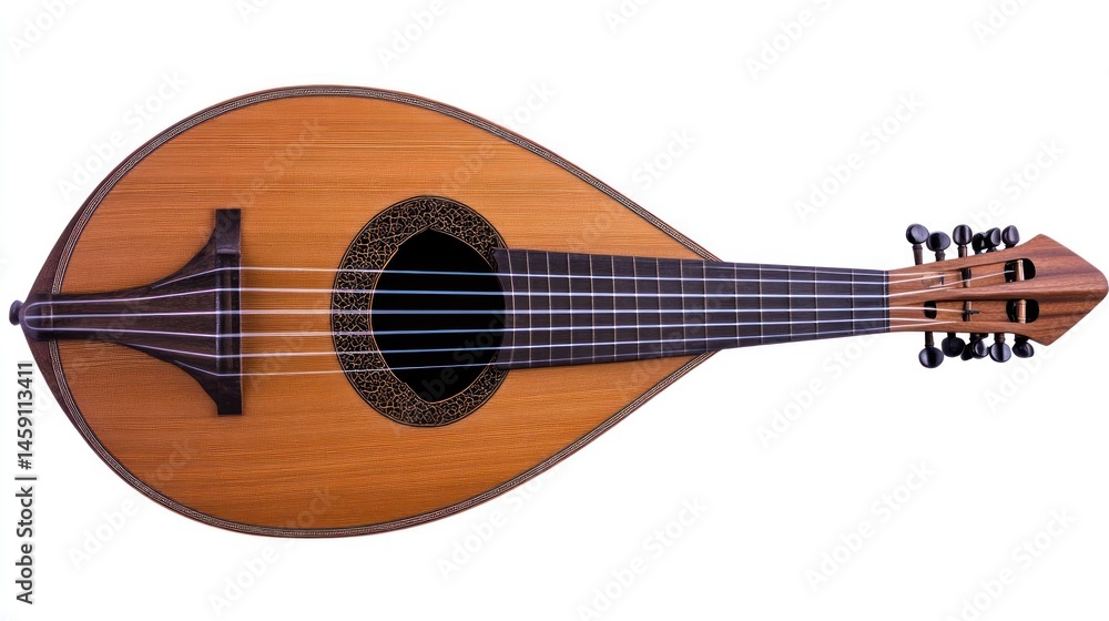 Fototapeta premium Wooden pear-shaped stringed instrument (1)