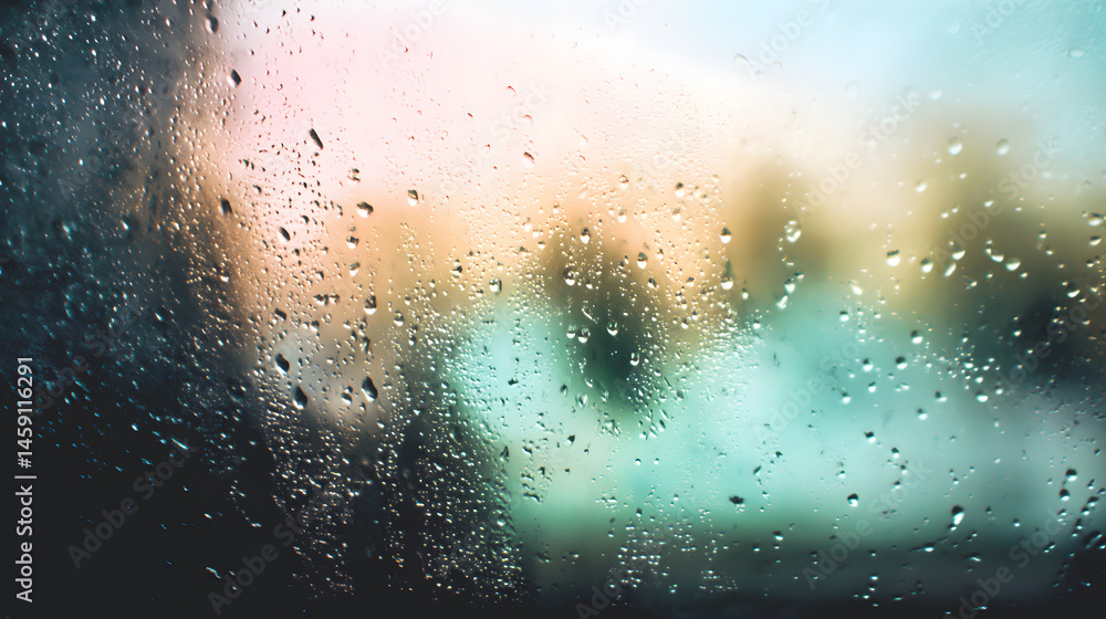 Obraz premium Rainy Window Drawing