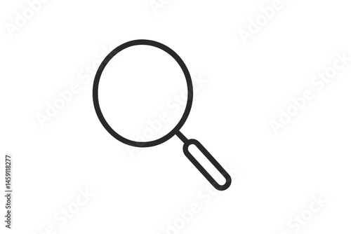 Magnifying glass vector illustration icon for search and analysis tools in various applications