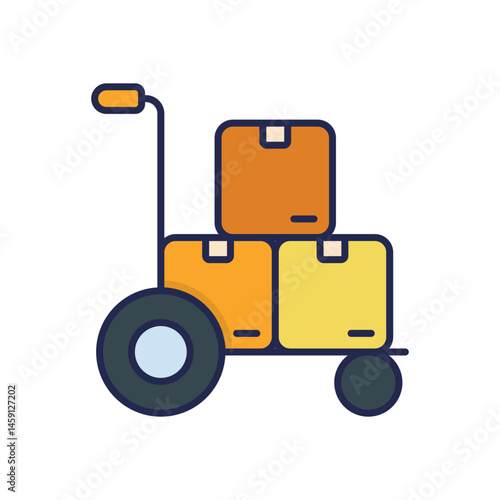 Hand Trolly Vector icon