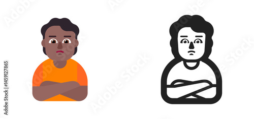 Person Pouting Emoji (Medium Skin Tone)
