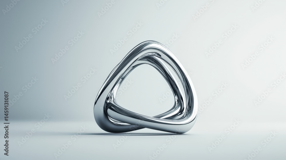 Naklejka premium A silver object with a curved shape