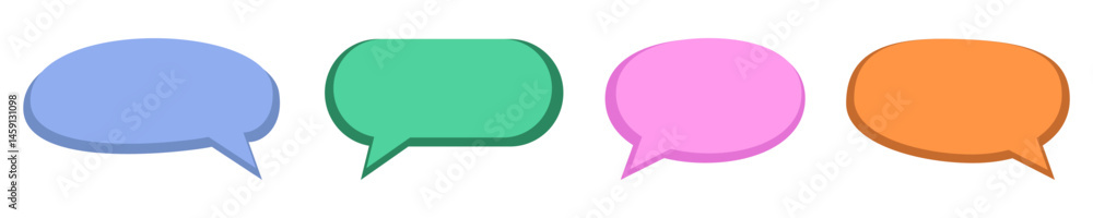 Colorful speech bubbles with comic book style. Colorful speech bubbles with comic book style.