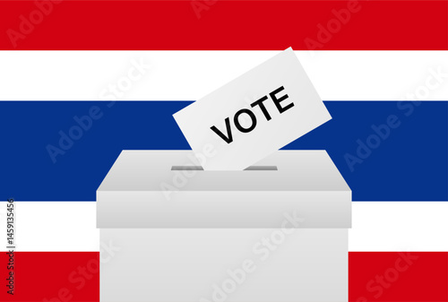 Election in the Thailand. Election Concept. Vector Illustration.