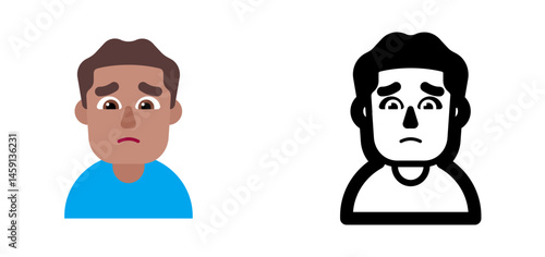 Person Frowning Emoji (Medium-Light Skin Tone)
