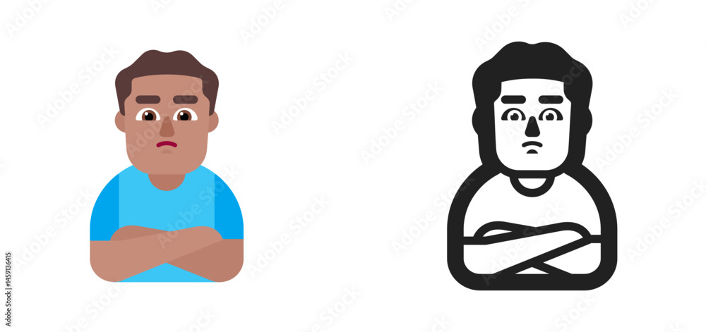 Obraz premium Man Pouting Emoji (Medium-Light Skin Tone)