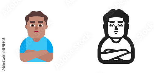 Man Pouting Emoji (Medium-Light Skin Tone)
