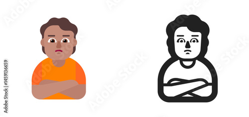Person Pouting Emoji (Medium-Light Skin Tone)

