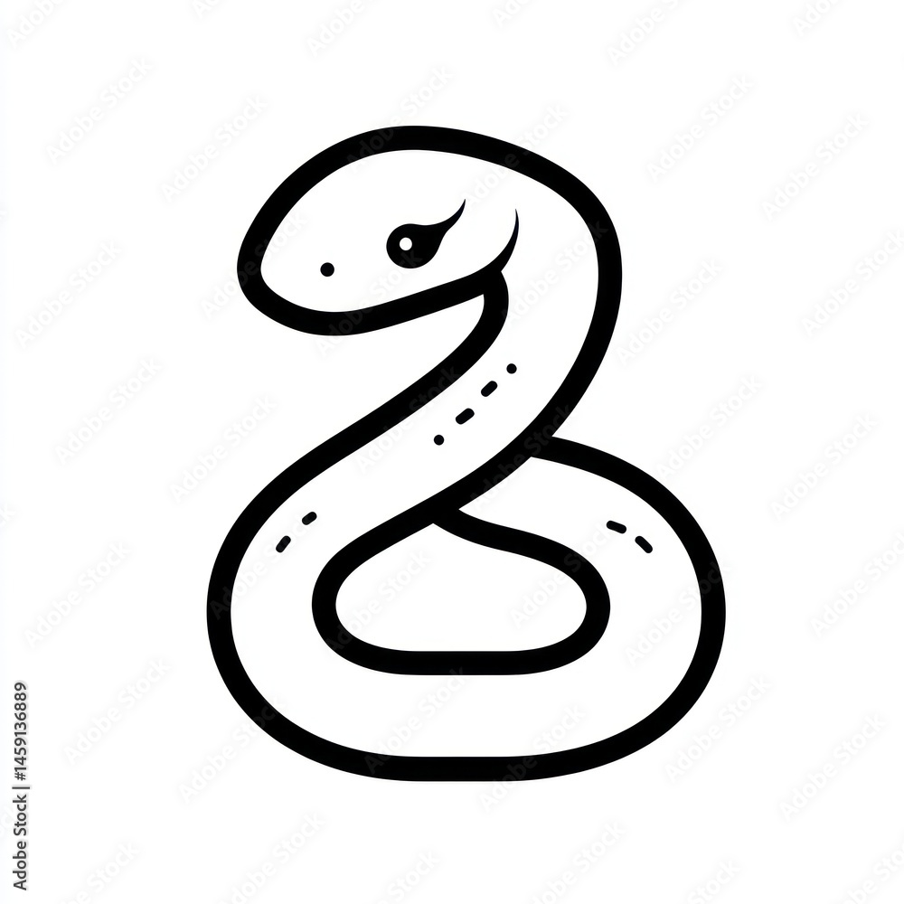 Fototapeta premium Cute cartoon snake graphic