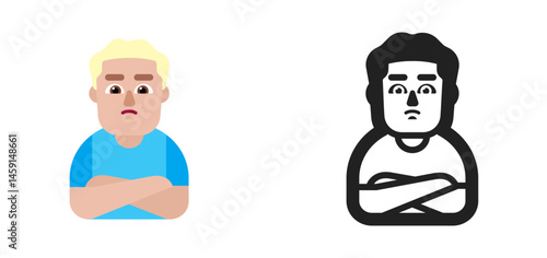 Man Pouting Emoji (Blonde Hair)
