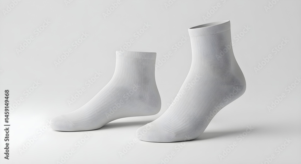 Plain white socks with a minimalist design and soft texture. Comfortable and elastic, perfect for daily use in both casual and formal settings. Plain white socks with a minimalist design and soft texture. Comfortable and elastic, perfect for daily use in both casual and formal settings.