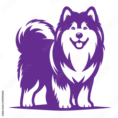 Majestic Alaskan Malamute Dog: A Happy and Fluffy Canine Companion