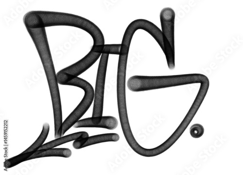illustration Black graffiti tag lettering aerosol can spray paint