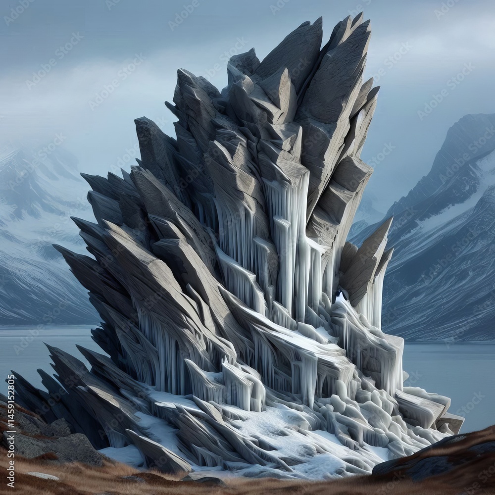 custom made wallpaper toronto digitalSculpture A rugged formation of frozen