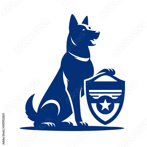 German Shepherd Dog with Shield: Loyalty, Protection, and Security