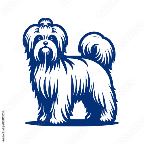 Adorable Shih Tzu Dog Puppy Pet - Cute Canine Friend Vector Graphic