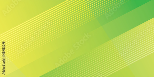 Minimal green geometric background. Dynamic shapes composition. Vector illustration
