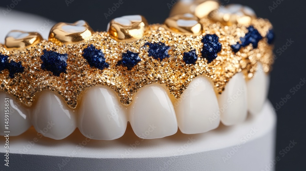 Gold-covered dental prosthesis