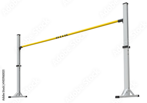 Yellow High Jump Bar Ascending Heights