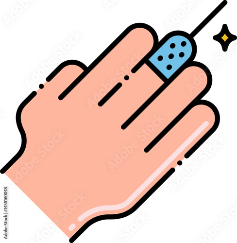 thimble illustration on a white background     