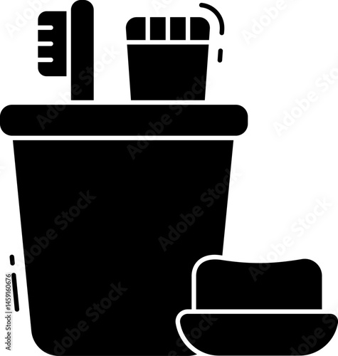 toiletries illustration on a white background     