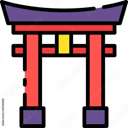 torii illustration on a white background     