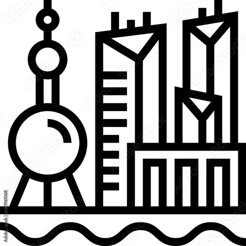 Wallpaper Mural town illustration on a white background     Torontodigital.ca