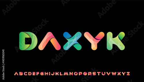 creative 3d capital alphabet letter logo design