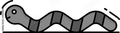 worm illustration on a white background     
