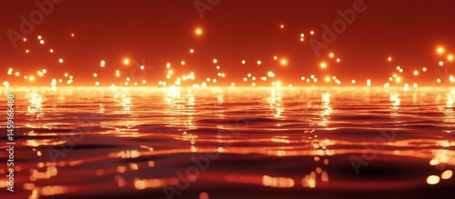 Obraz na płótnie Fiery, Sparkling Water Surface w salonie