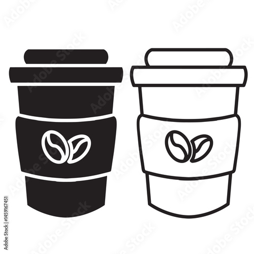 simple coffee cup icon. minimalist vector format. logos, stickers, merchandise, and user interface elements
