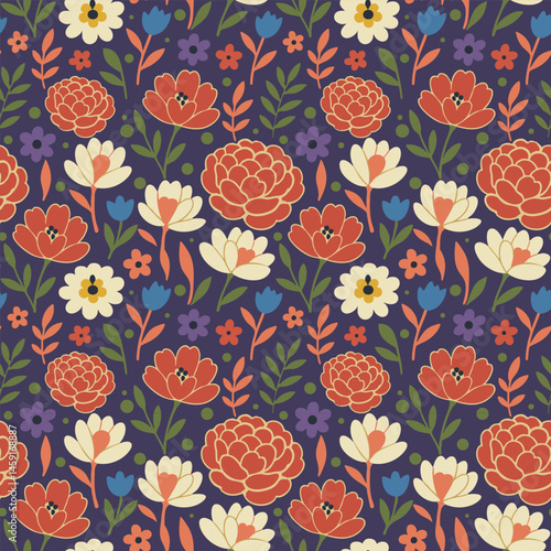 Colorful Floral Pattern Background