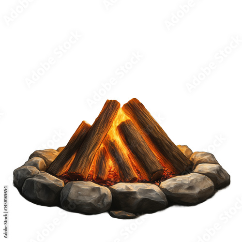 firewood on the white background