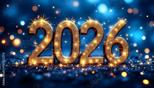 2026  led lights box background new year celebration wallpaper design
