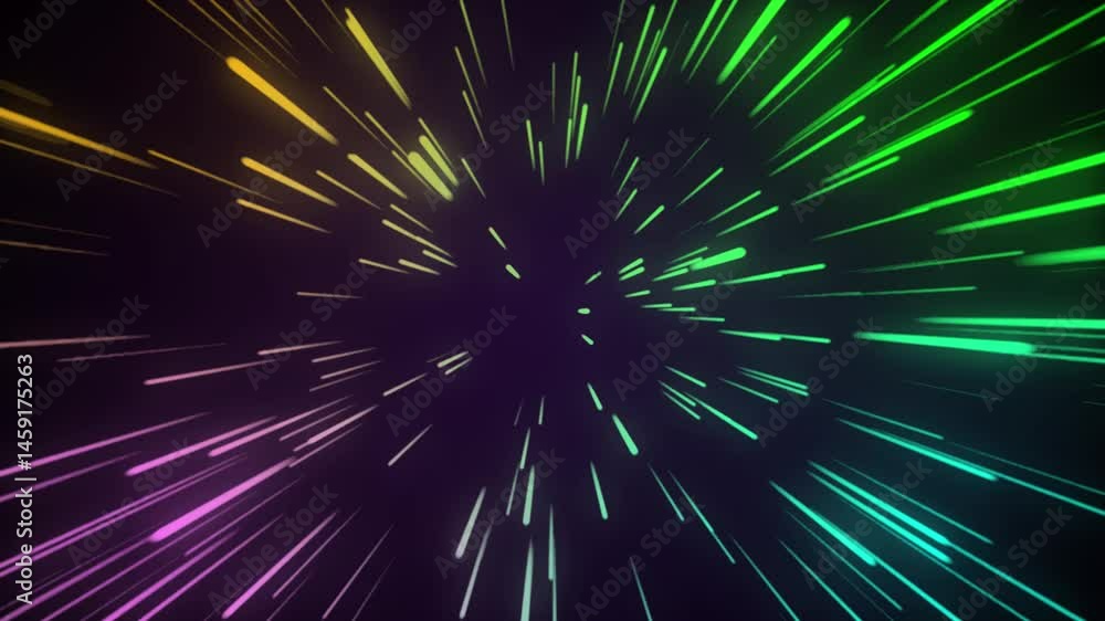 Glowing neon multicolor animated speed lines background, Glowing neon multicolor animated speed lines background,