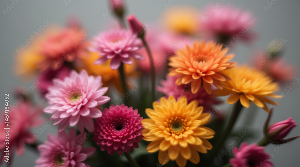 Obraz premium A blurred bouquet of wildflowers creating an airy and romantic atmosphere