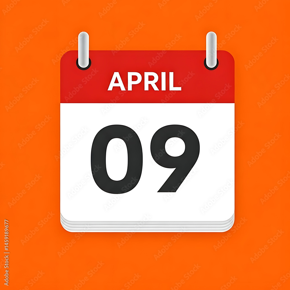 April_09_date_on_calendar_ April_09_date_on_calendar_